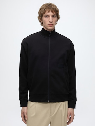 BOSS Sweatvest in Zwart: voorkant