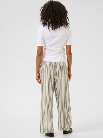 Wide leg Pantaloni di Kaffe in beige