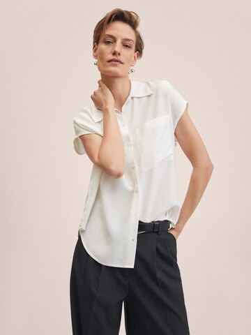MANGO Bluse 'LIM' in Weiß: Vorderseite