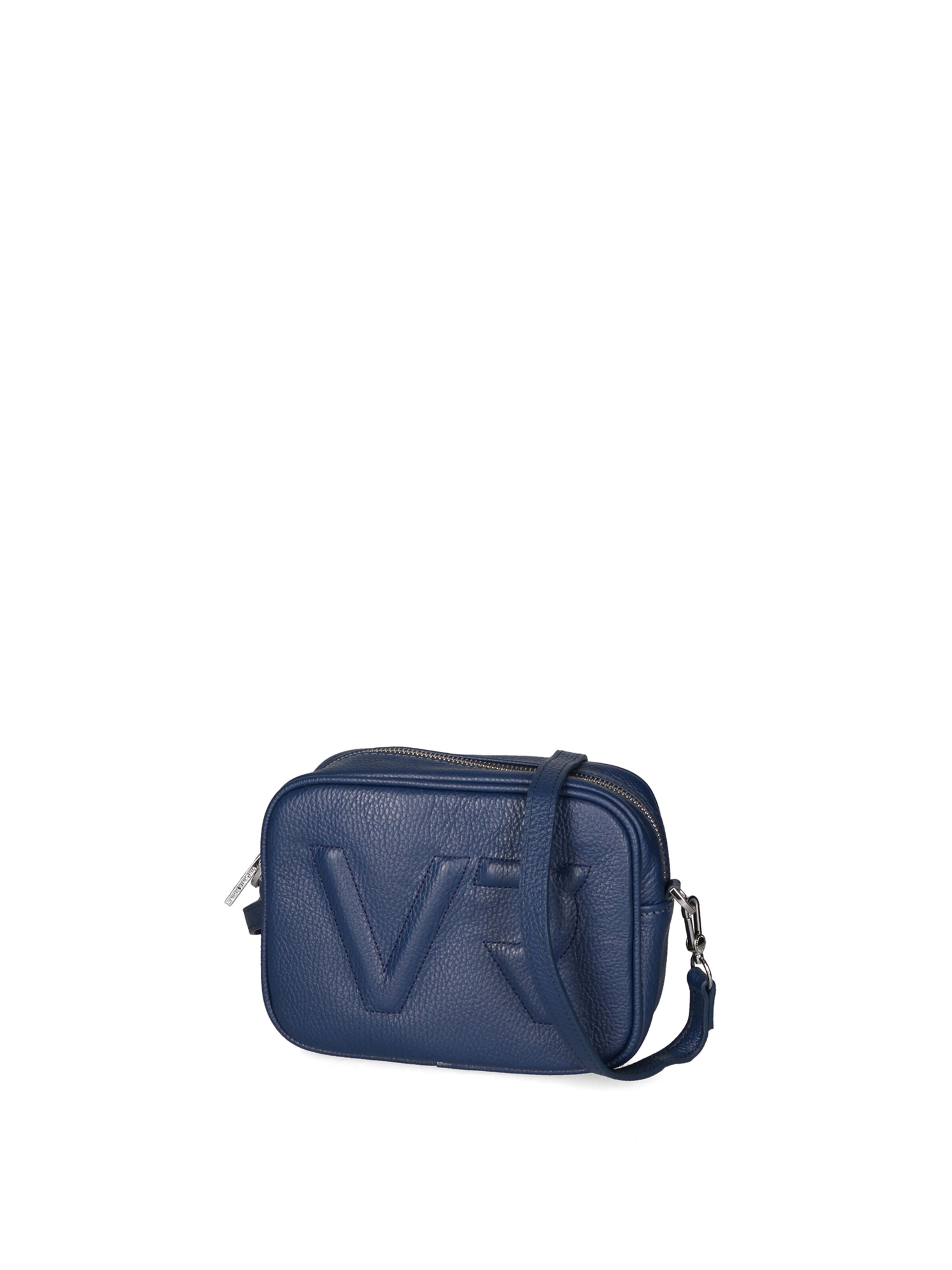 Borsa a tracolla 'Borsa a Tracolla Donna Pelle Virginia Rhinè Zip' di Virginia Rhinè in blu