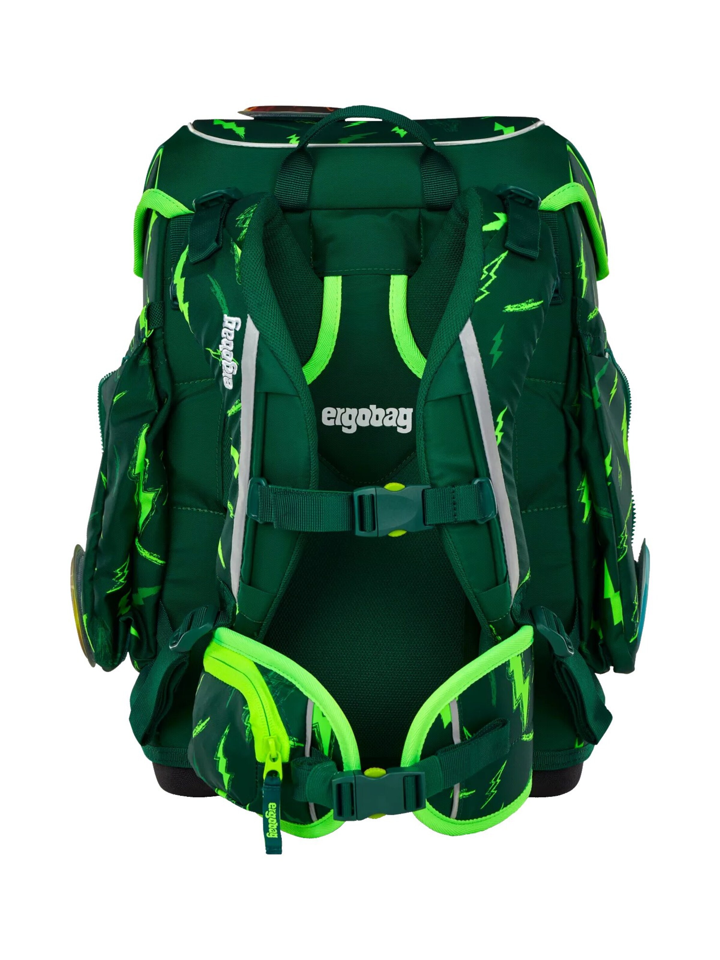 ergobag Rucksack 'Schulranzen-Set cubo Set'‌‌‌‌‌ in Grün