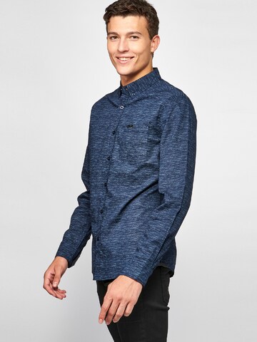 KOROSHI Slim fit Overhemd in Blauw: voorkant