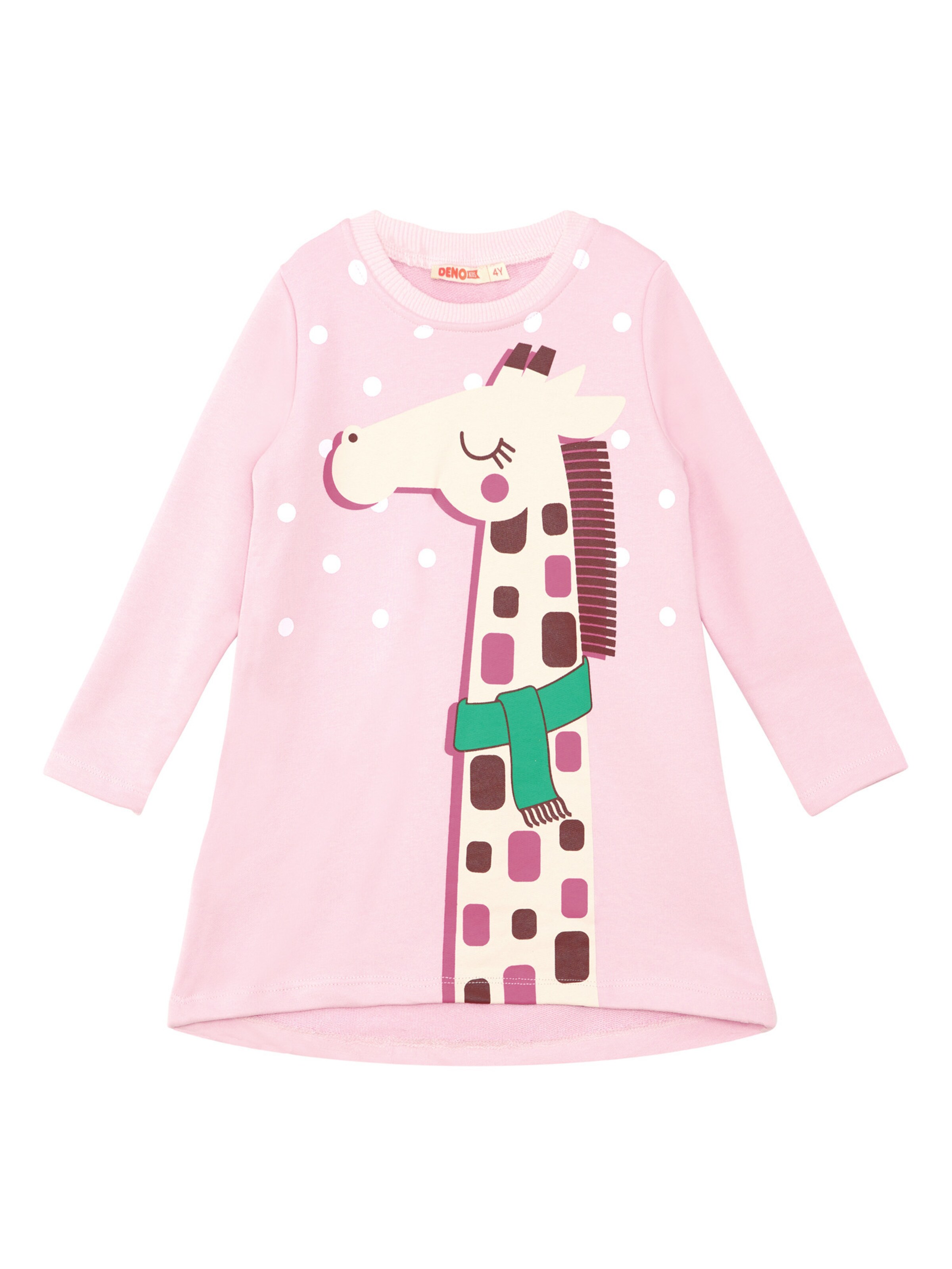 Denokids Dress 'CFF-20K1-041' in 104 in Beige / Brown / Green / Pink, Item view