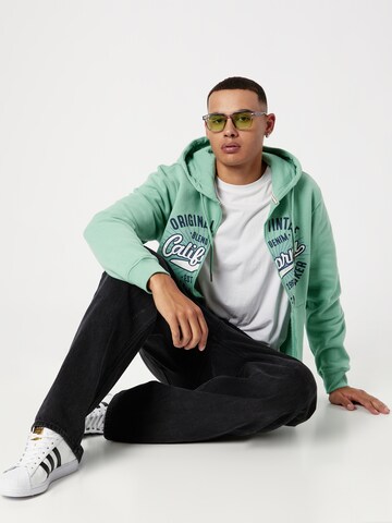 BLEND Zip-Up Hoodie in Green