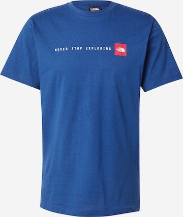 THE NORTH FACE Футболка 'NEVER STOP EXPLORING' в Синий: спереди