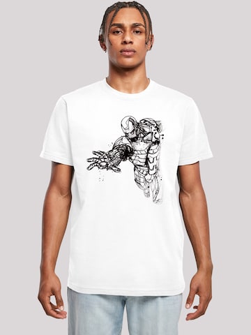 F4NT4STIC T-Shirt 'Marvel Avengers Iron Man' in Weiß: predná strana