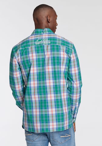 DELMAO Regular fit Business Shirt in Green