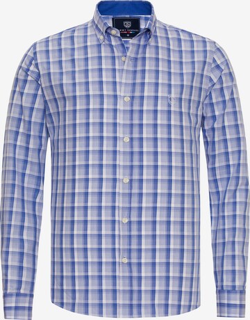 Coupe regular Chemise Jimmy Sanders en bleu : devant