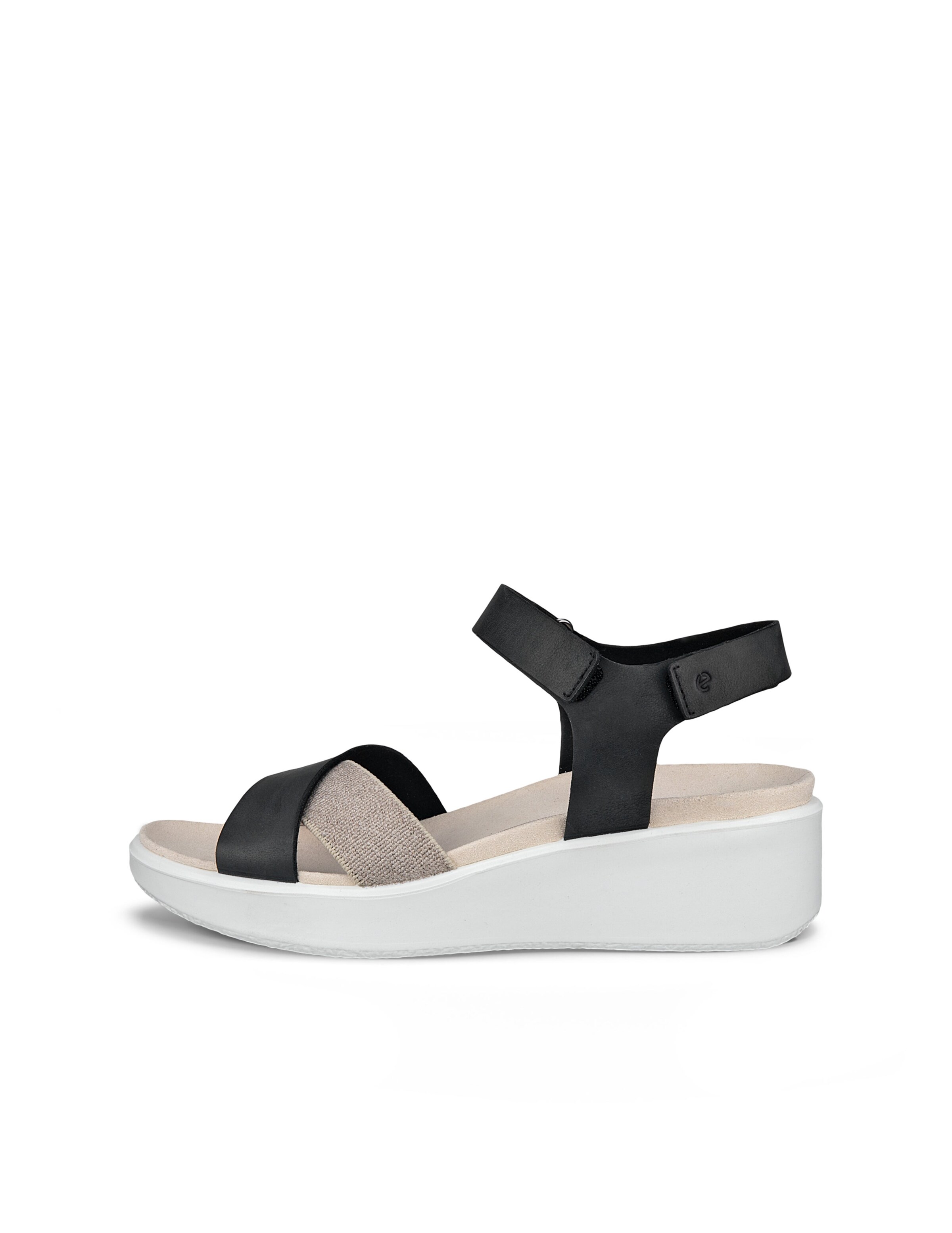 ECCO Sandalen met riem 'FLOWT WEDGE LX' in Zwart