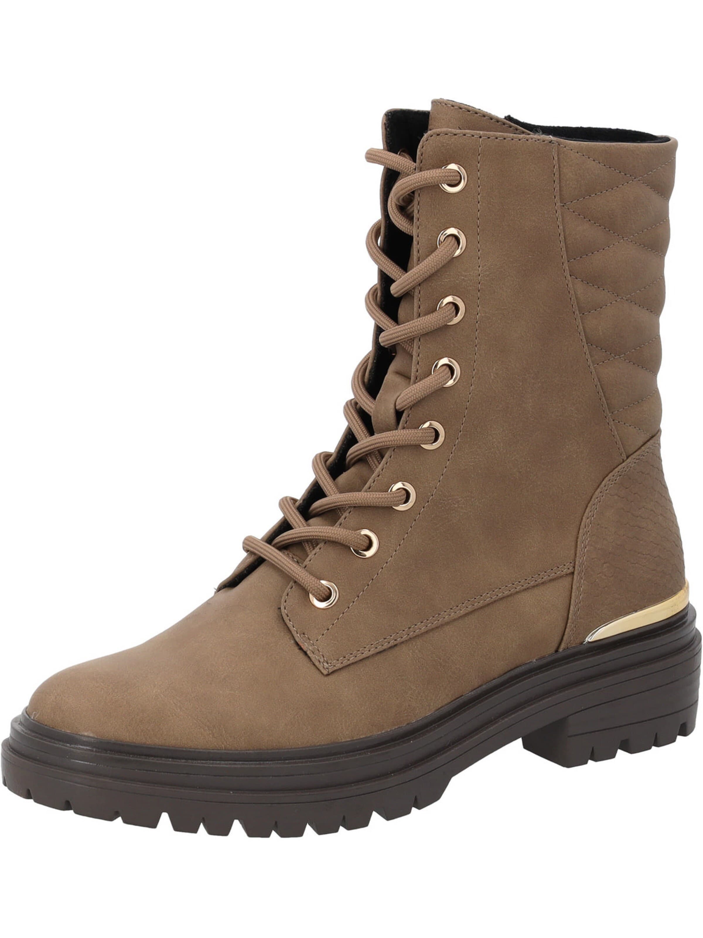 Palado - Botas con cordones 'Palado Nayli' en beige: frente