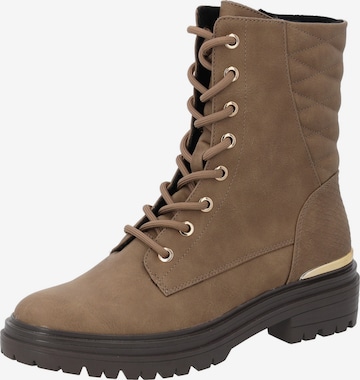 Palado - Botas con cordones 'Palado Nayli' en beige: frente