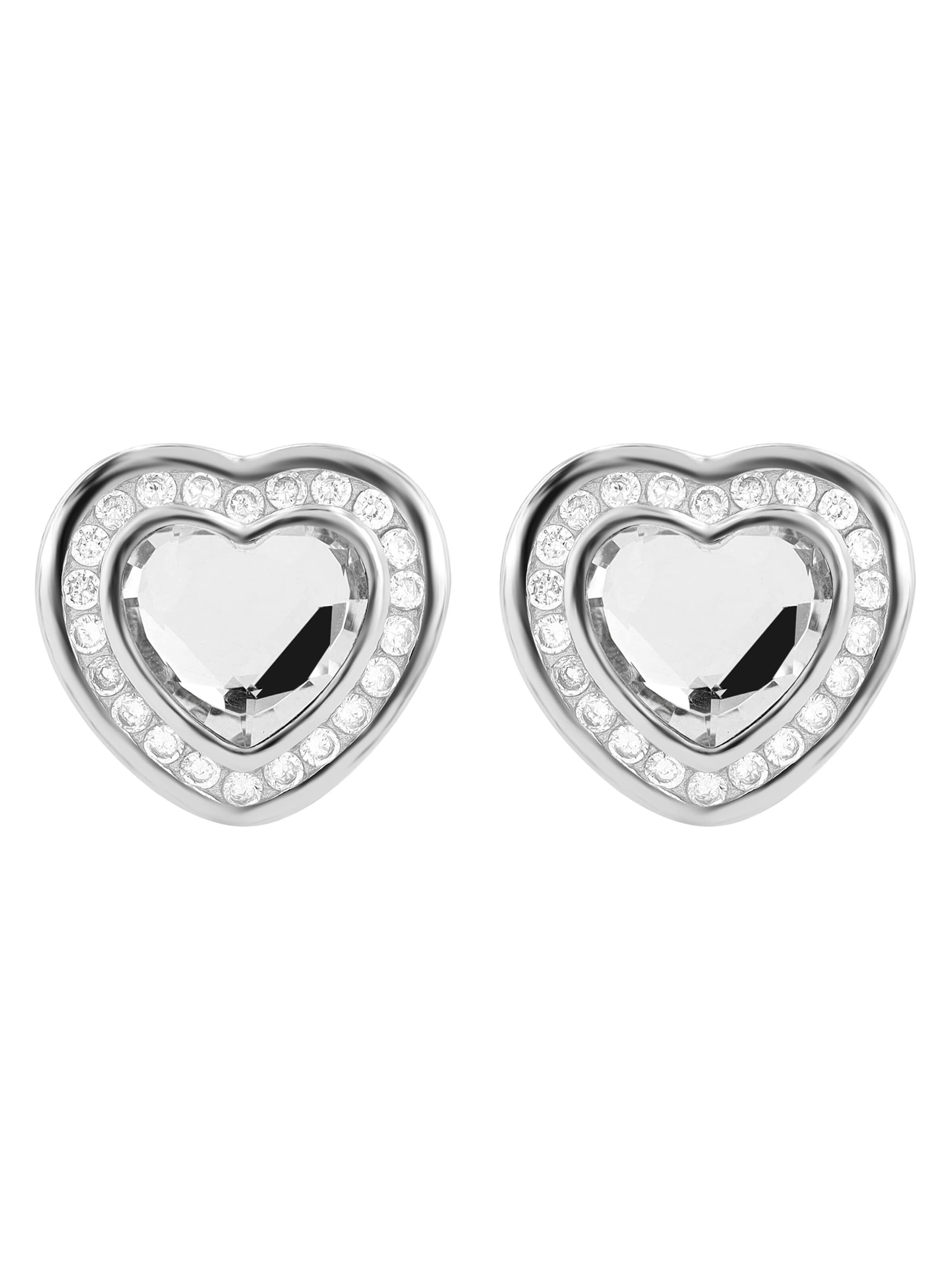 Akzent Earrings '"Alvira" aus 925 Sterlingsilber, rhodiniert, langlebig' in Silver: front
