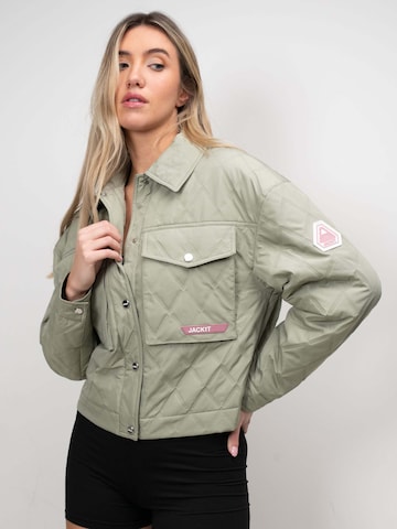 Giacca per outdoor ' Eden Quiltshirt ' di JACK1T in verde: frontale