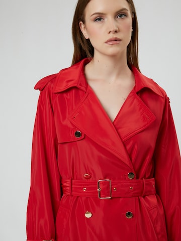 Manteau mi-saison Influencer en rouge