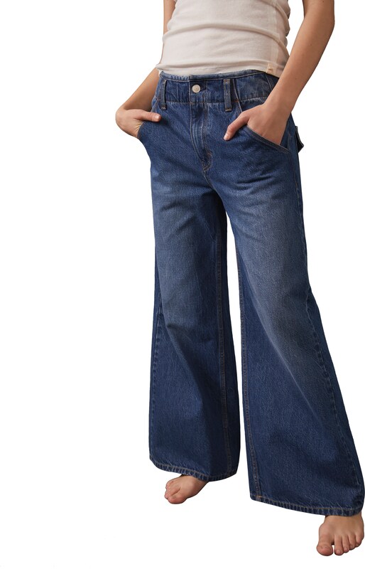 Free People Wide Leg Jeans 'HARLOW' in Blau Free People Wide Leg Jeans 'HARLOW' in Blau