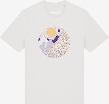 Watapparel Shirt ' Geometric Landscape 3 ' in Wit: voorkant