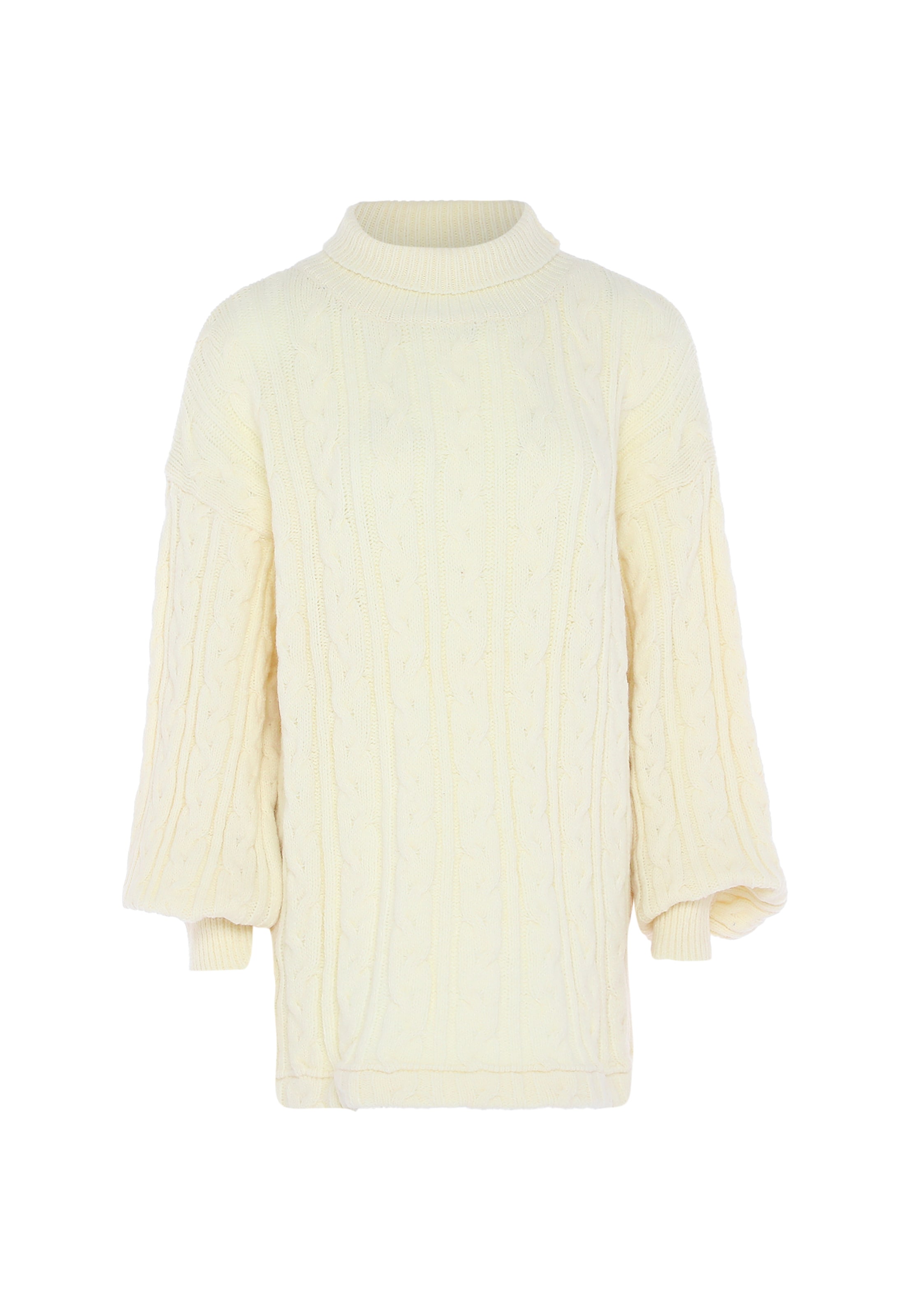 alevaŠiroki pulover - žuta boja: prednji dio