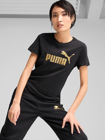 PUMA - Camiseta 'Puma Ess Metallic No. 1 Logo Tee' en negro
