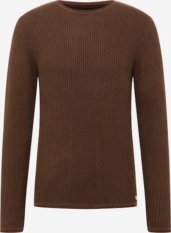 JACK & JONES Pullover 'CARLOS' in Braun: predná strana