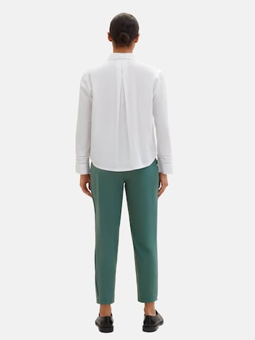 TOM TAILOR Tapered Pants in Green
