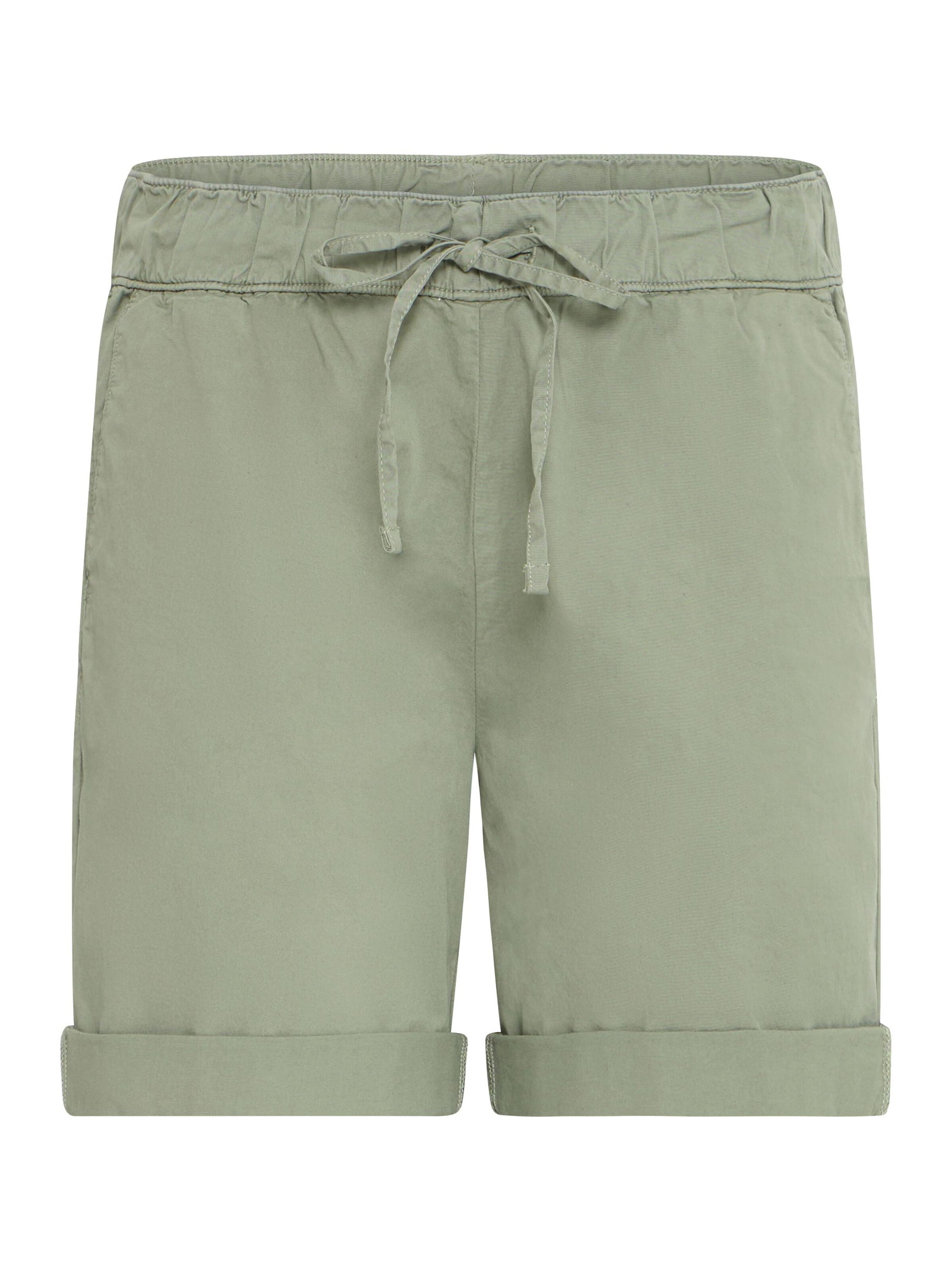 Oxmo - Loosefit Calças chino 'Chanel' em verde: frente