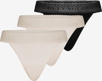 Mey String 'Modal Lace' in Braun: Vorderseite
