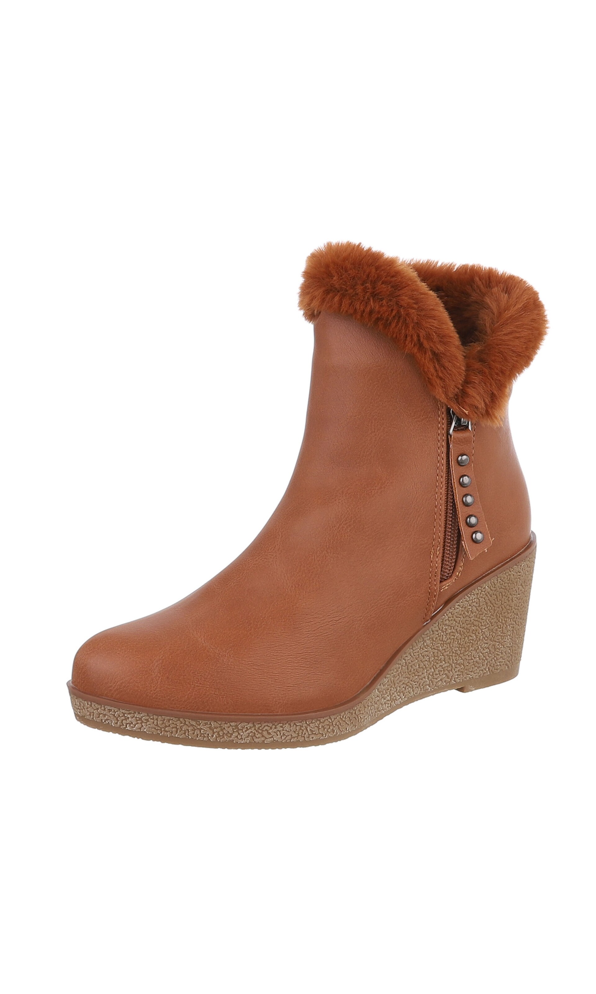 Ital-Design Stiefelette in Braun: Vorderseite