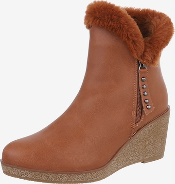 Ital-Design Ankle Boots in Brown: front