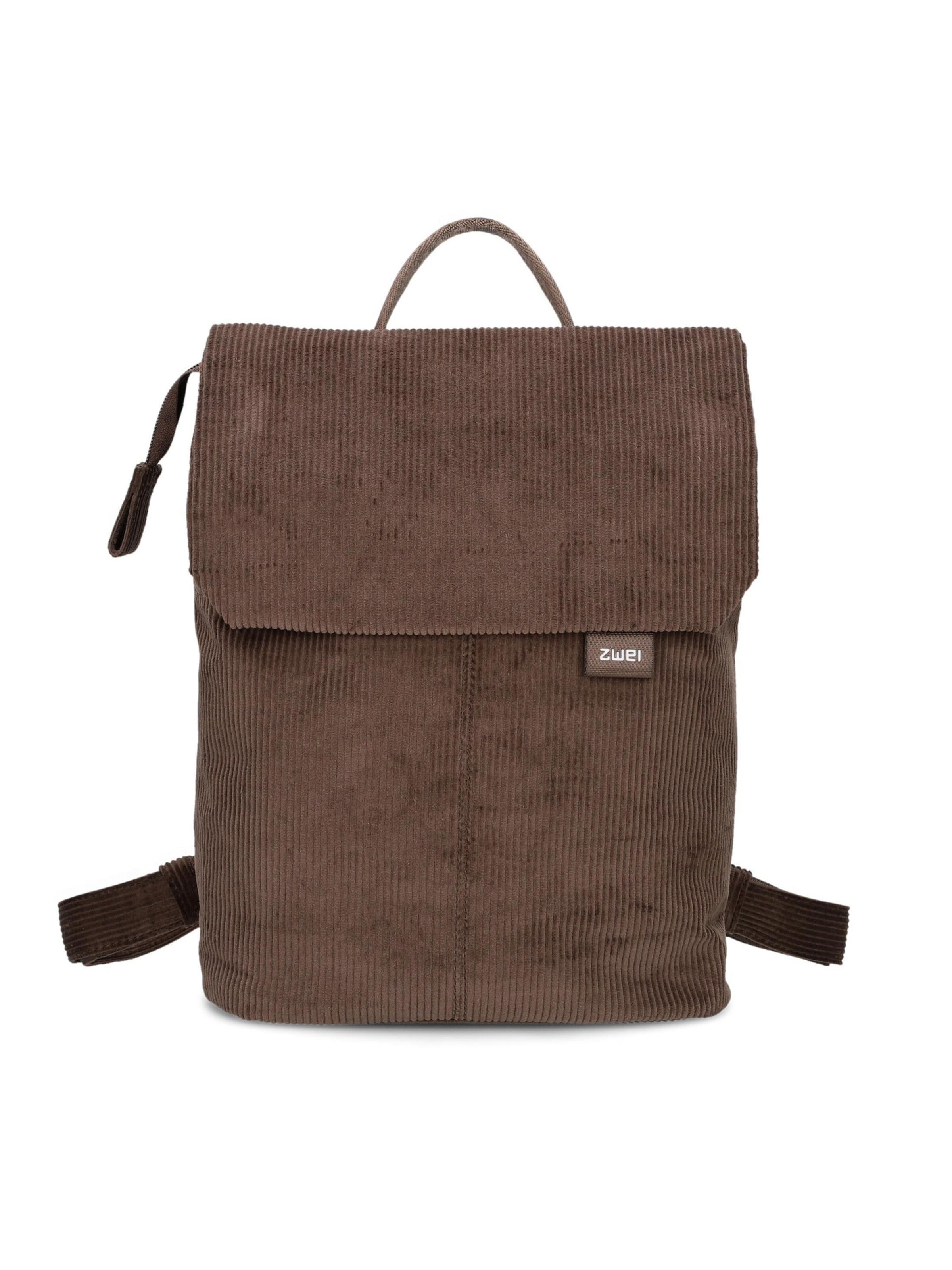ZWEI Backpack 'MADEMOISELLE.M MR13' in Brown: front