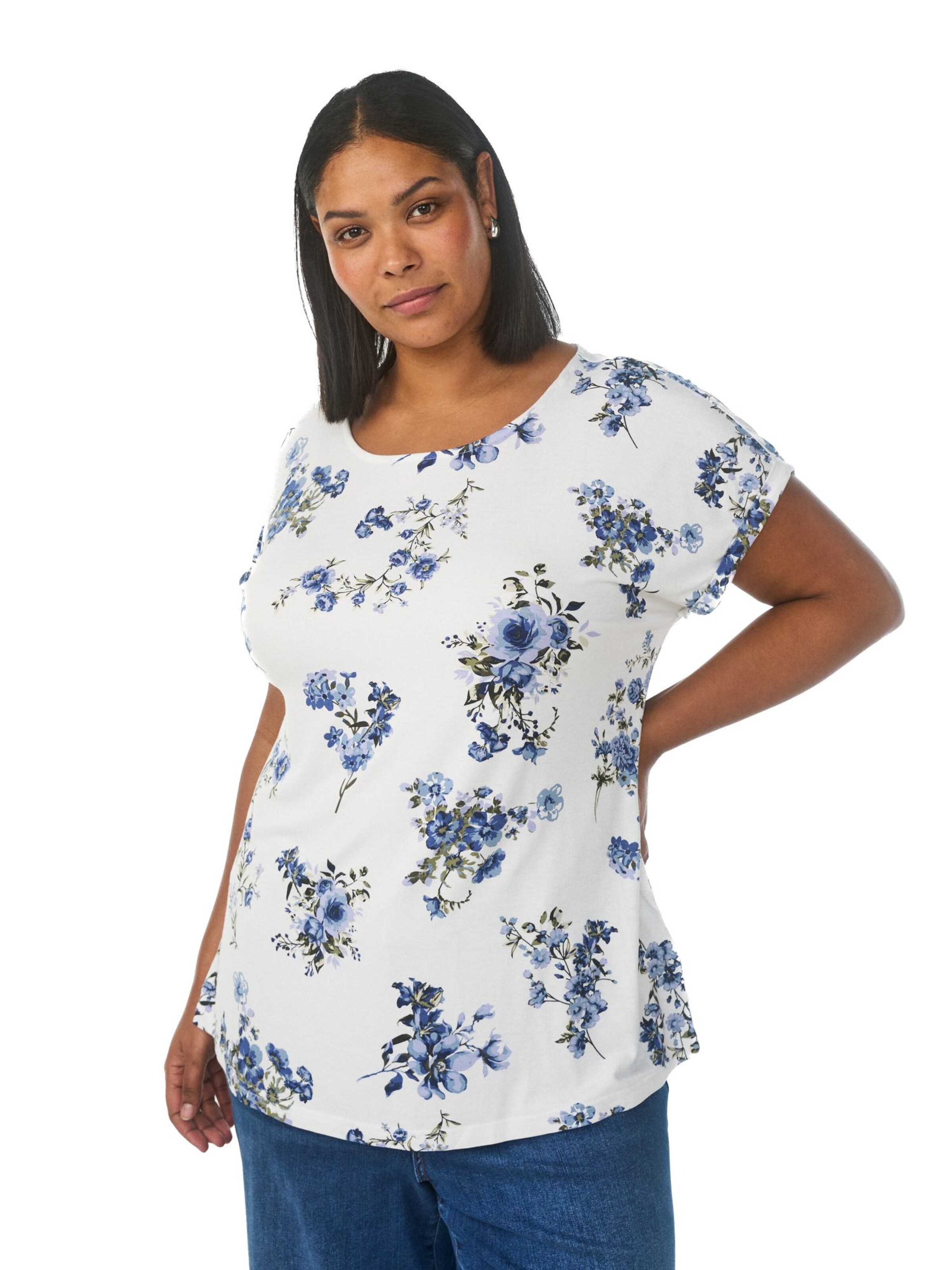 balts Zizzi T-Krekls 'Vmalis': no priekšpuses