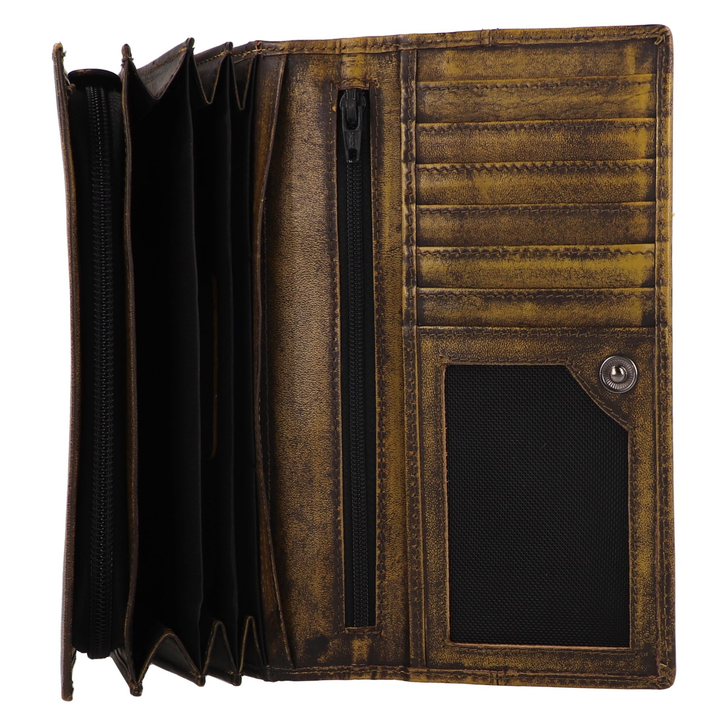 GREENBURRY Wallet 'Destressed' in Yellow