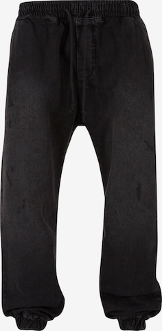 2Y Premium Tapered Jeans in Black: front