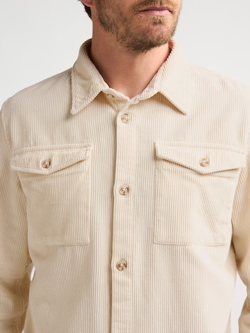 Petrol Industries Regular fit Button Up Shirt in Beige