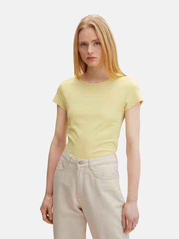 T-shirt TOM TAILOR DENIM en jaune : devant