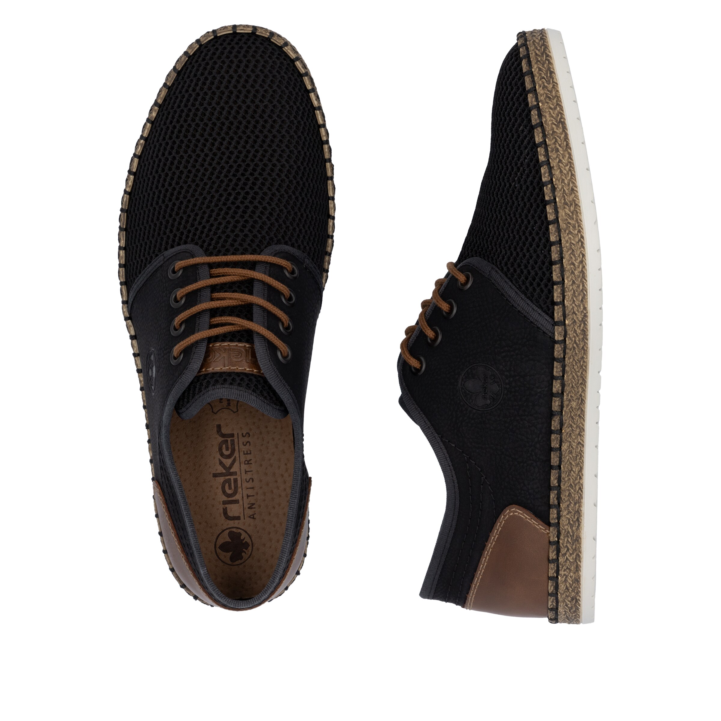 Rieker Lace-Up Shoes in Black