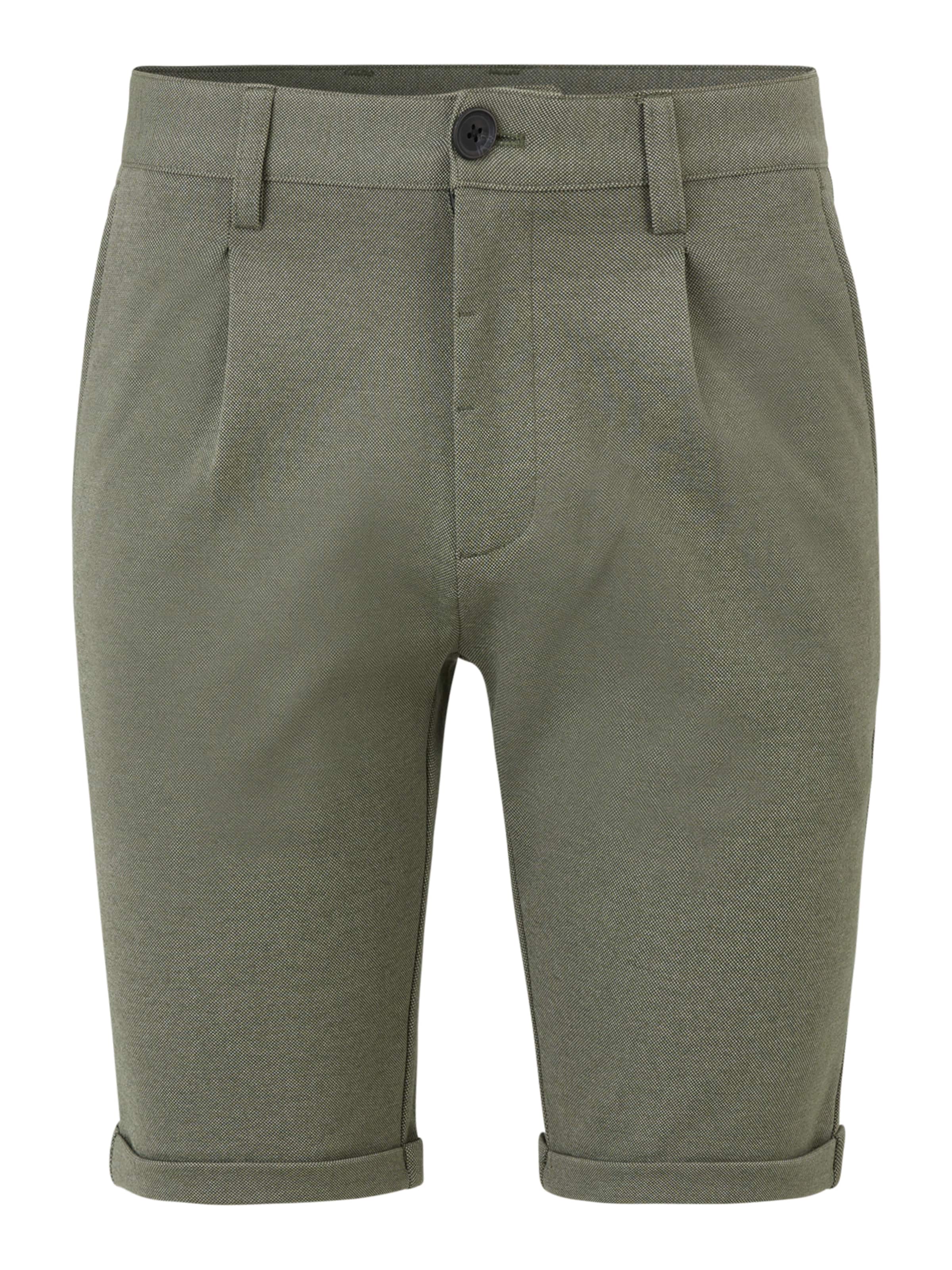 Lindbergh - regular Pantalón plisado en verde: frente