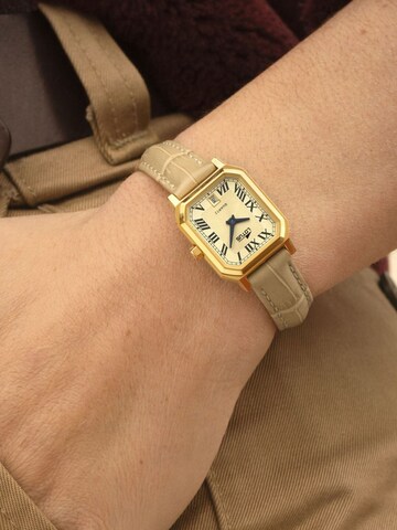 Lotus Analoog horloge in Goud: voorkant