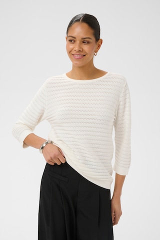 Kaffe Sweater in White: front