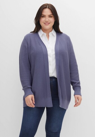 SHEEGO Knit Cardigan in Blue: front