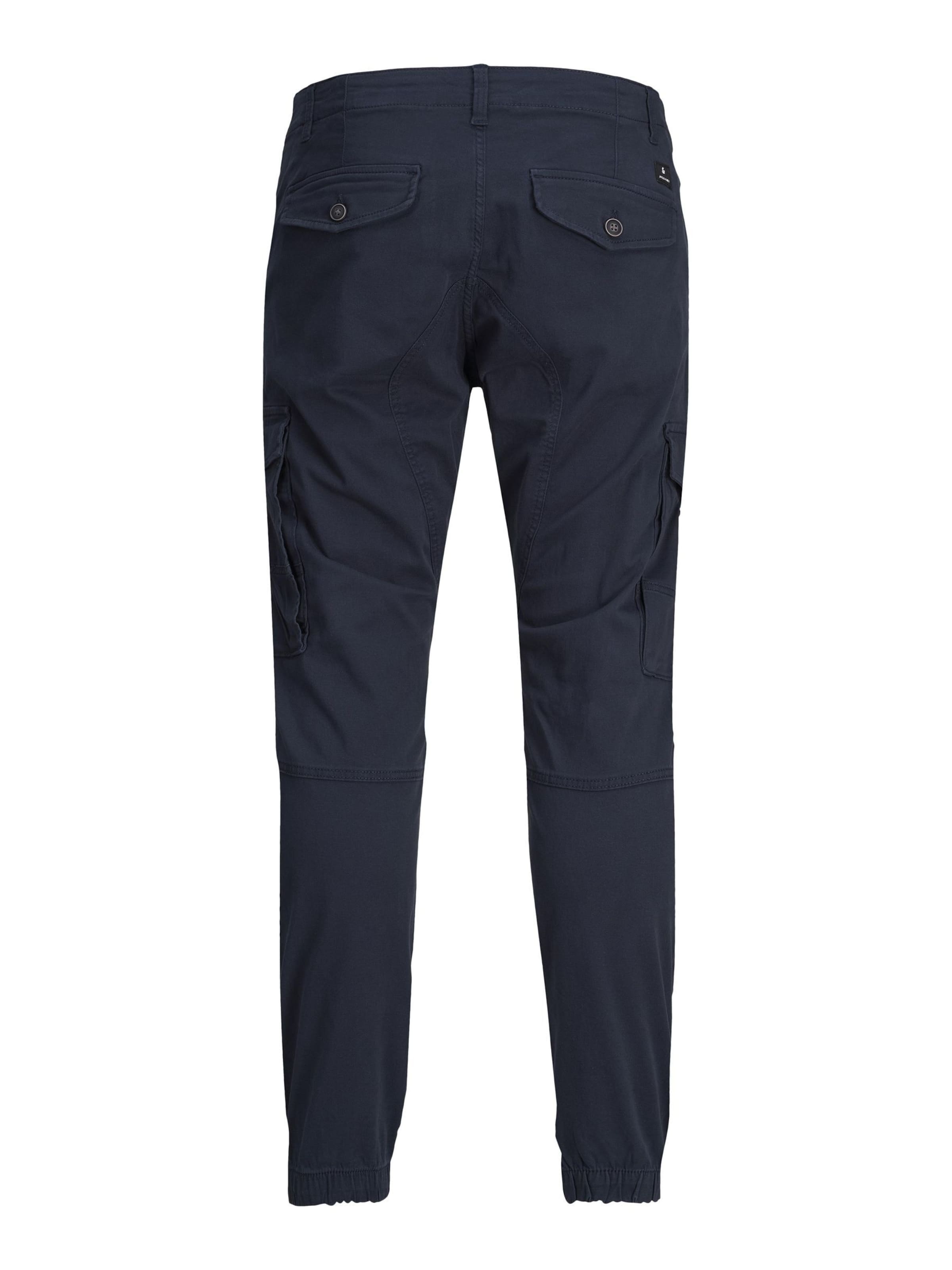 JACK & JONES Tapered Cargobroek 'JJIPAUL JJFLAKE' in Blauw
