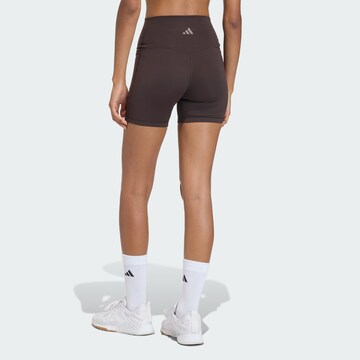 ADIDAS PERFORMANCE Skinny Sportshorts 'All Me' in Braun