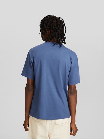 T-Shirt Bershka en bleu