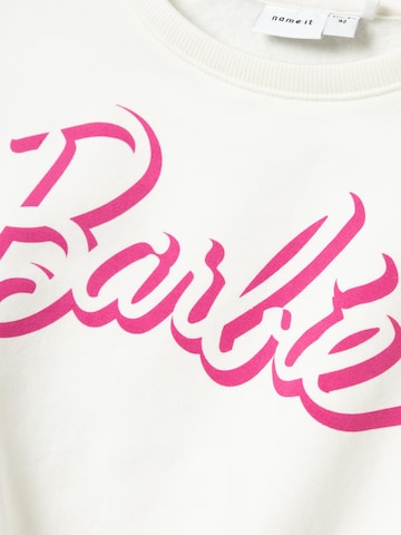 NAME IT Sweatshirt 'DALMA BARBIE' in White