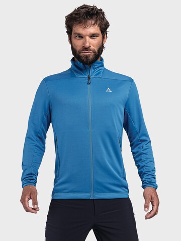 Schöffel Athletic fleece jacket 'Svardalen' in Blue: front