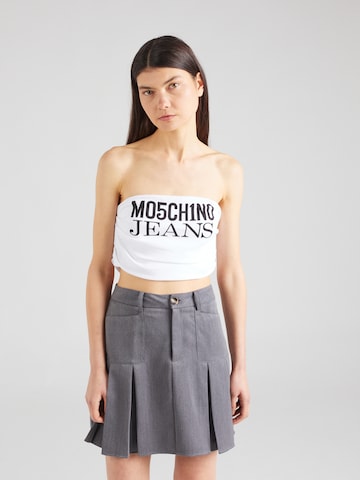 Moschino Jeans - Top em branco: frente