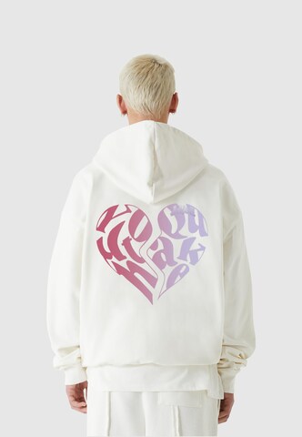 Lost Youth Sweatshirt 'Heart' in Wit: voorkant