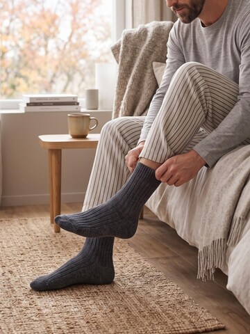 sockenkauf24 Skarpety 'Norweger Wollsocken' w kolorze szary