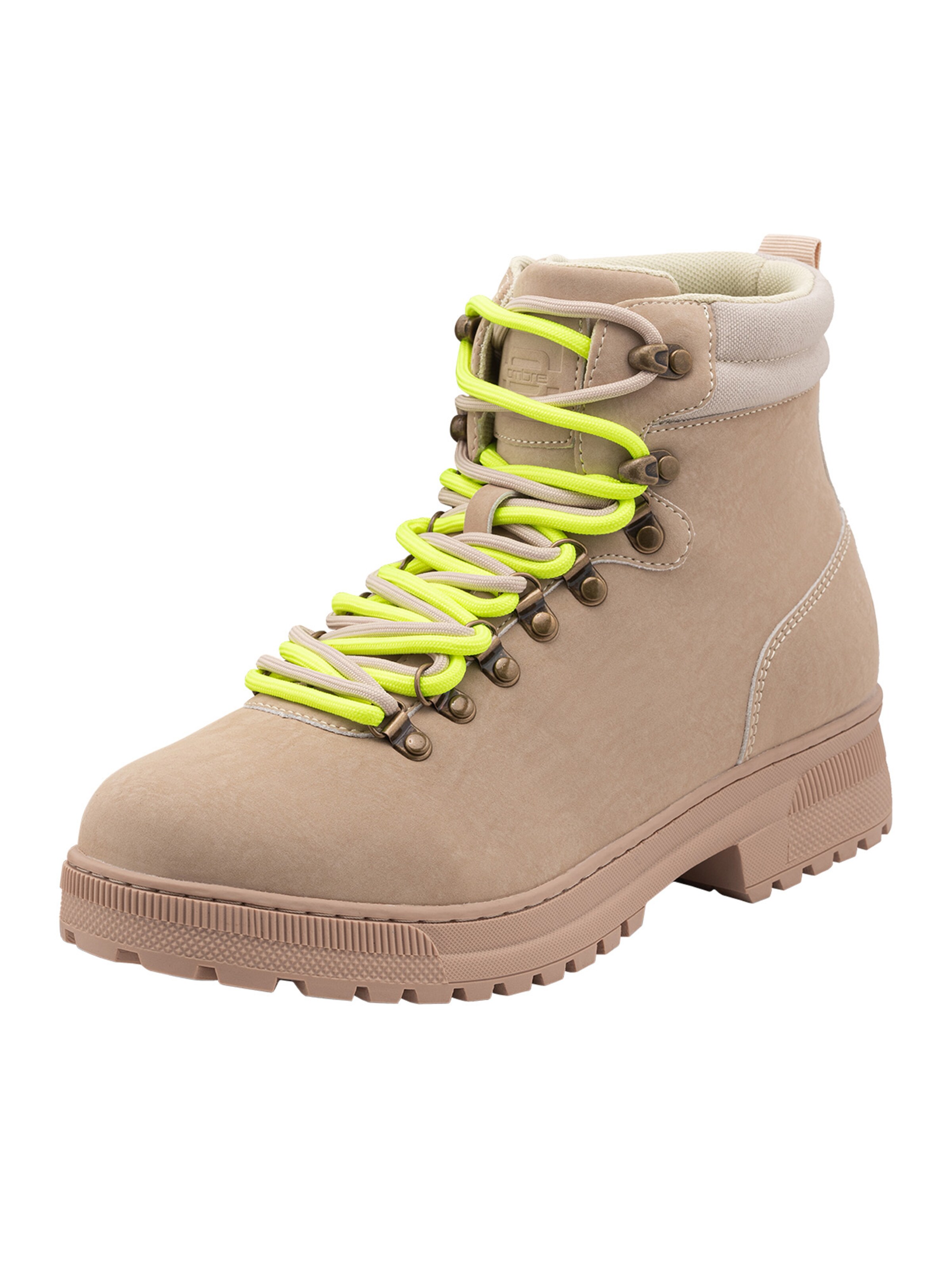 Ombre Lace-up boots in Beige: front