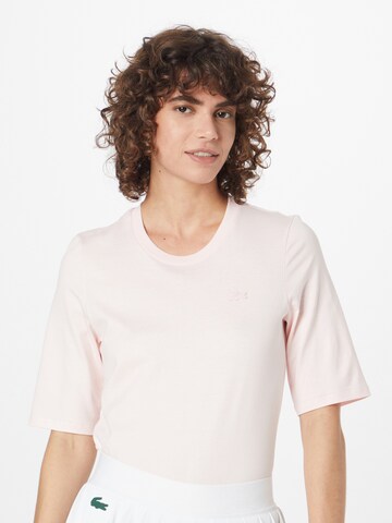 T-shirt LACOSTE en rose : devant
