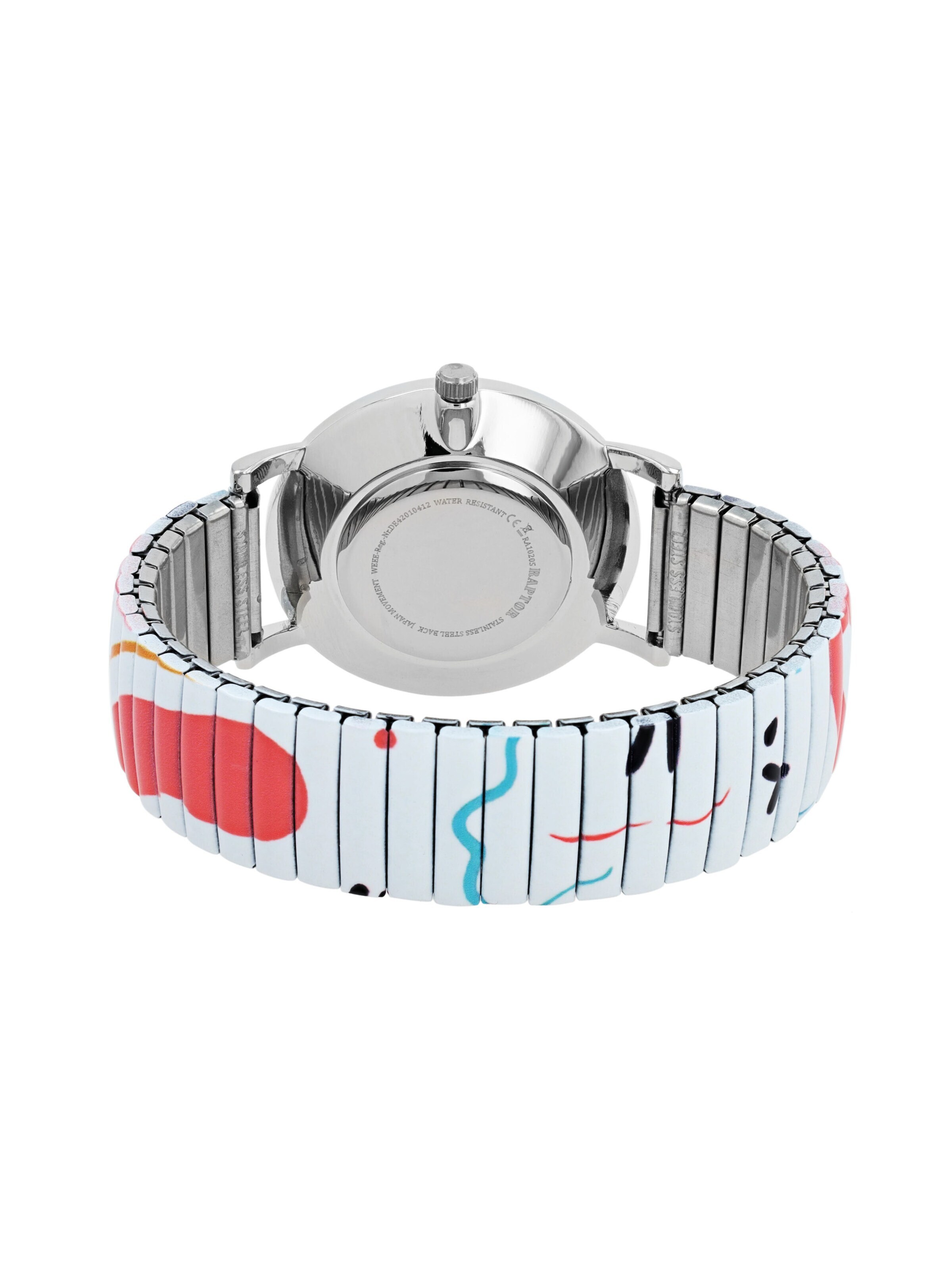 Raptor Analog Watch 'Colorful Edition, Mineralglas' in White
